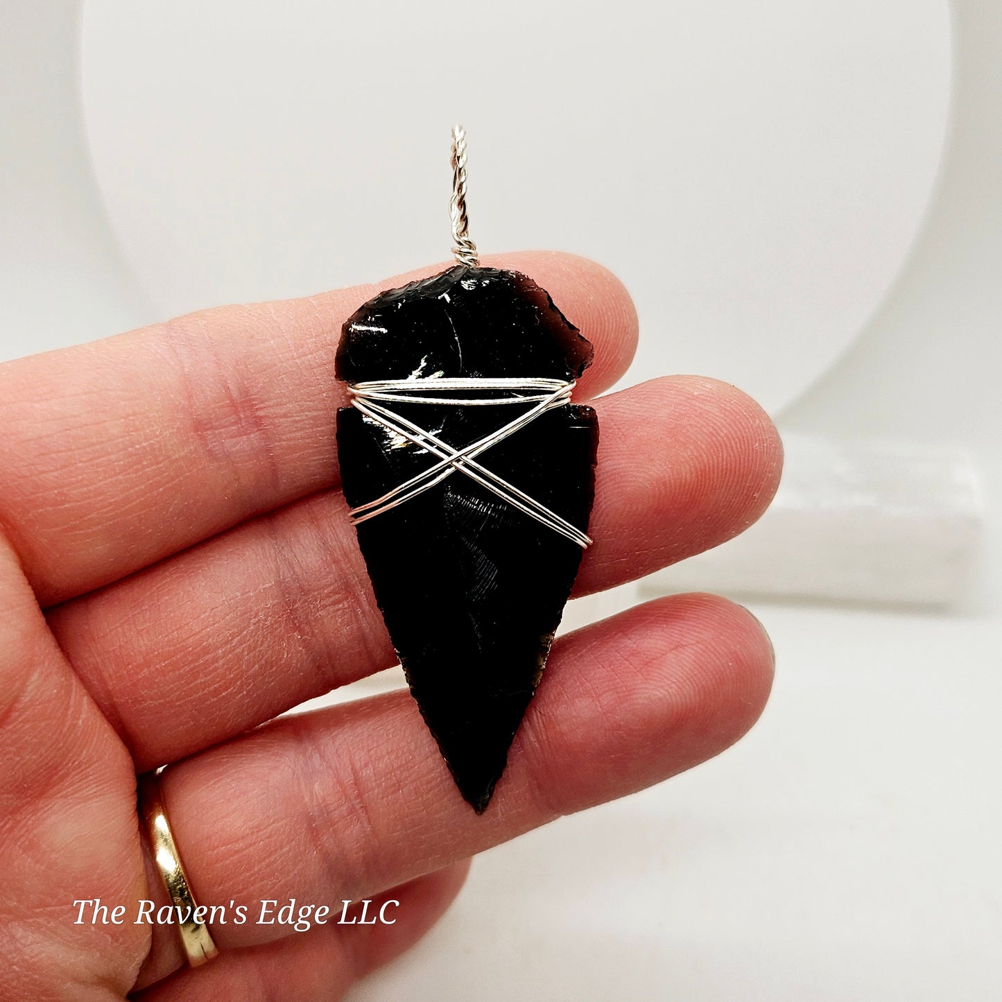Obsidian Arrowhead Necklace Handmade