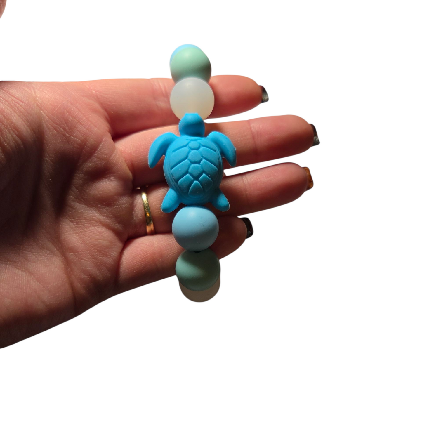 Turtle Silicone Beaded Bracelet Handmade Kawaii Cute Jewelry