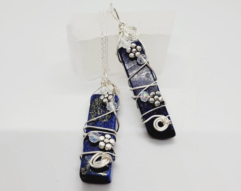 Lapis Lazuli Wire Wrapped Necklace