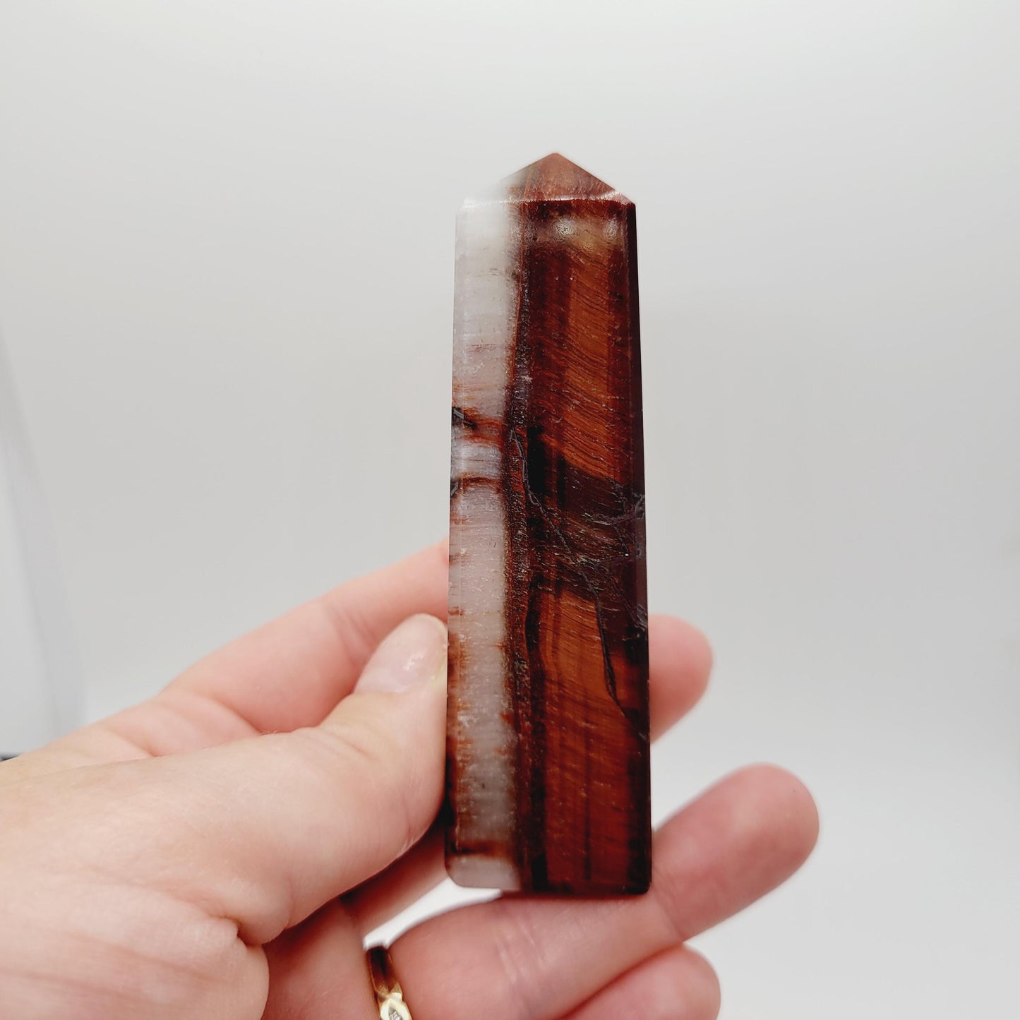 Red Tiger's Eye Tower 2-3in – Courage & Confidence | Polished Point from India