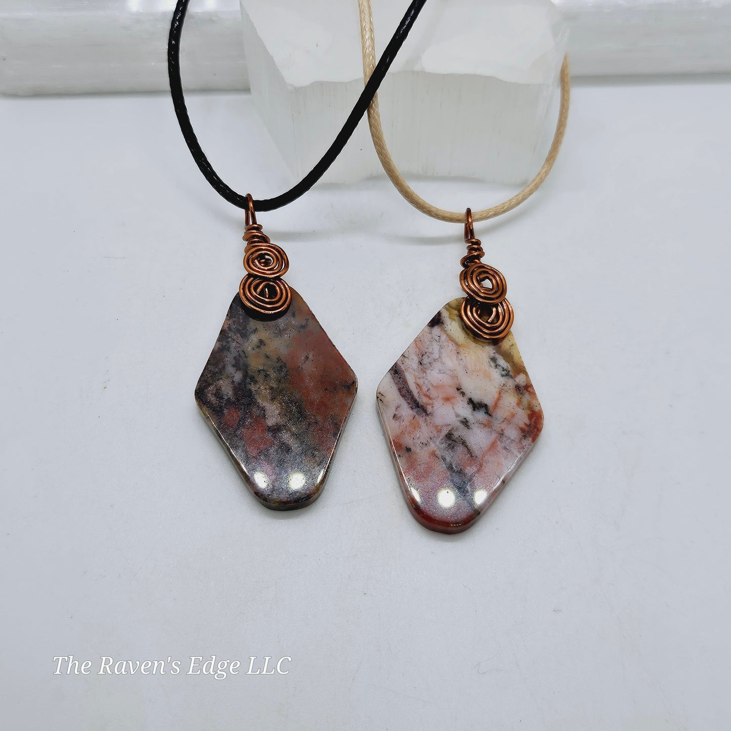Tan Jasper Handmade Wire Wrapped Necklace
