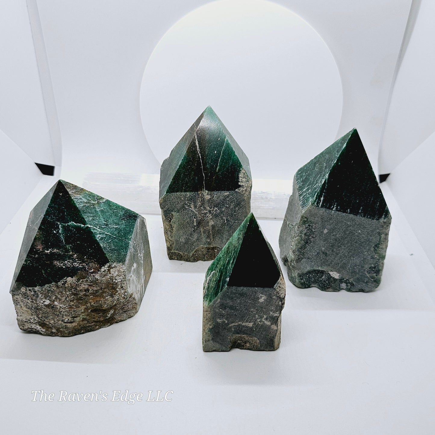 Green Fuchsite Top Polished Part Rough Crystal Points