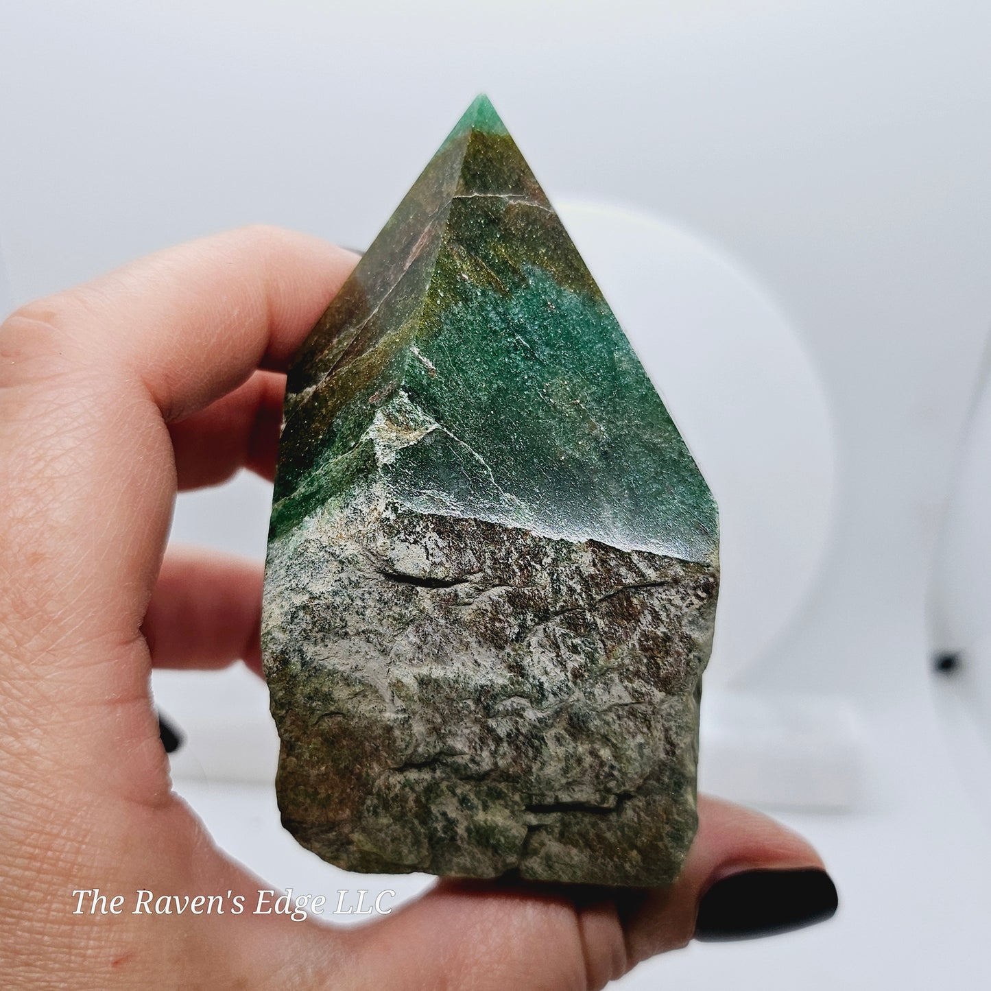 Green Fuchsite Top Polished Part Rough Crystal Points