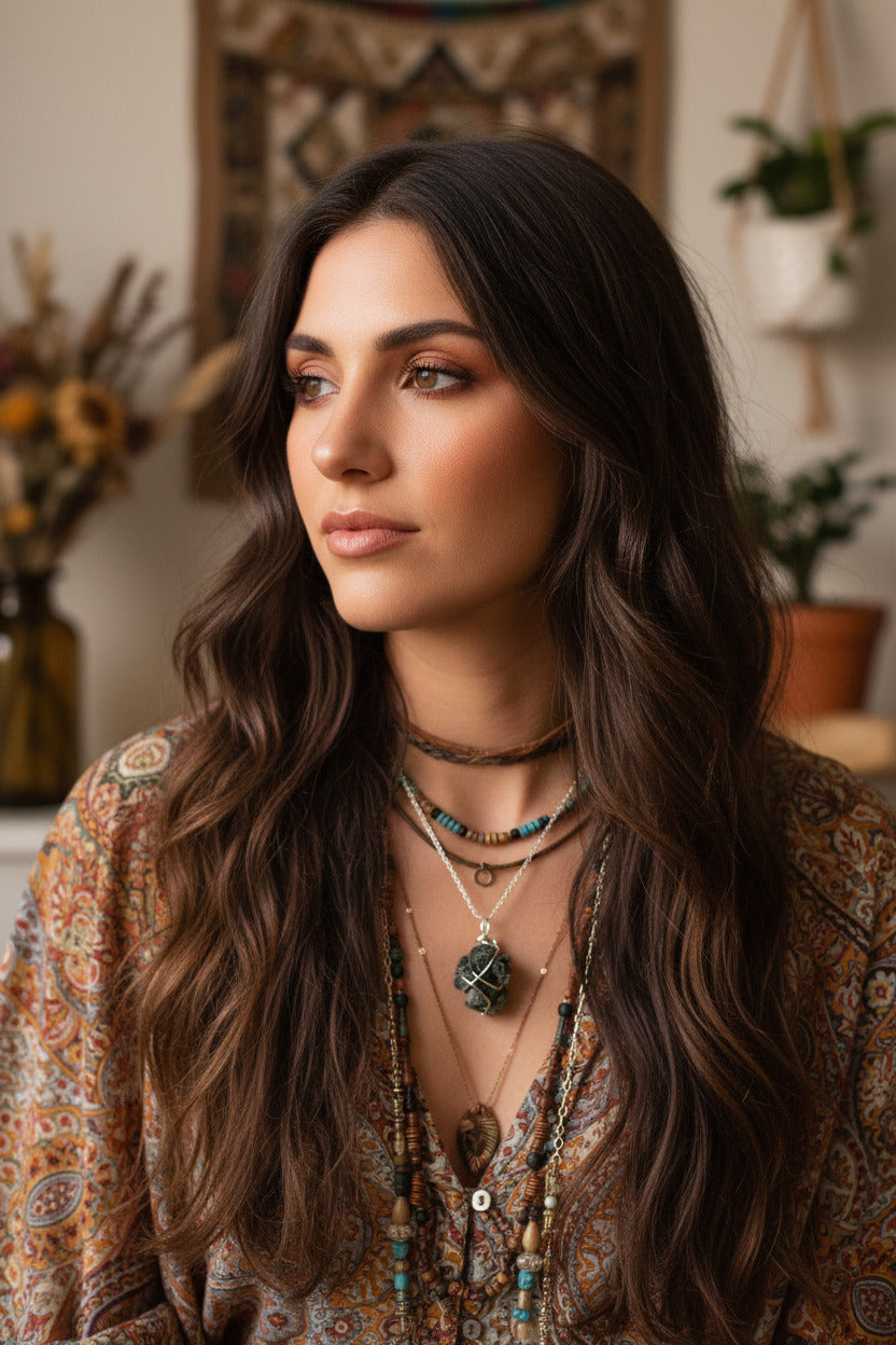 Prehnite Stone Necklace - Handmade