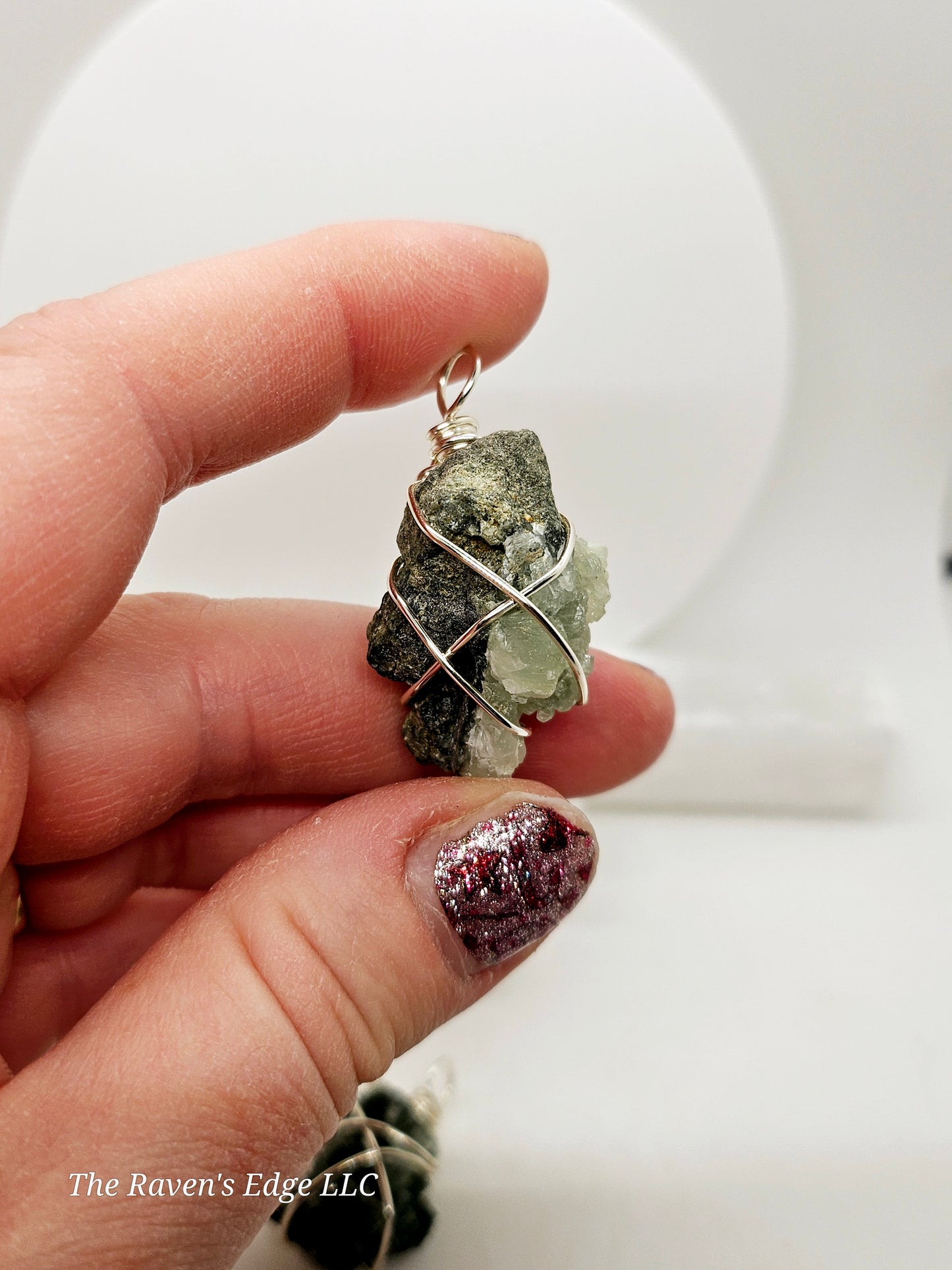Prehnite Stone Necklace - Handmade