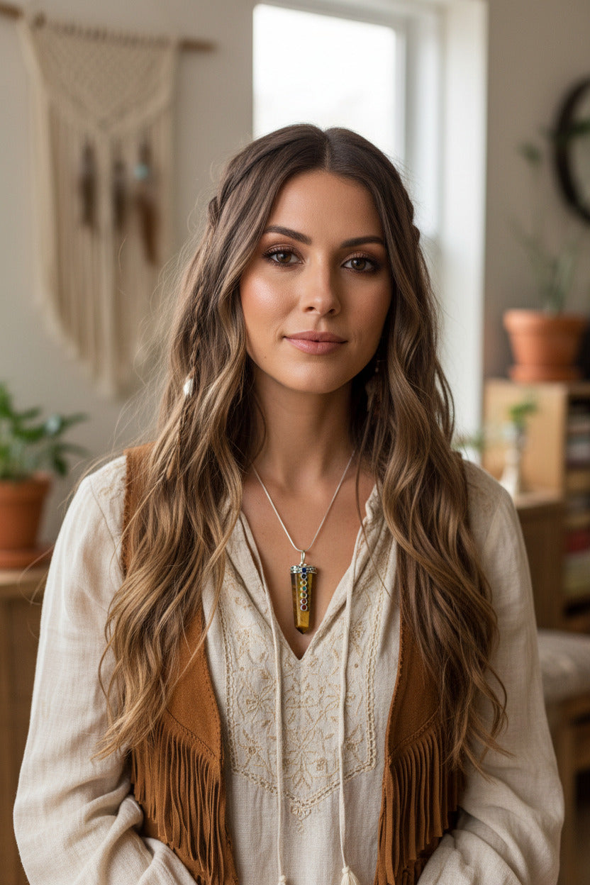 Tiger's Eye Chakra Necklace