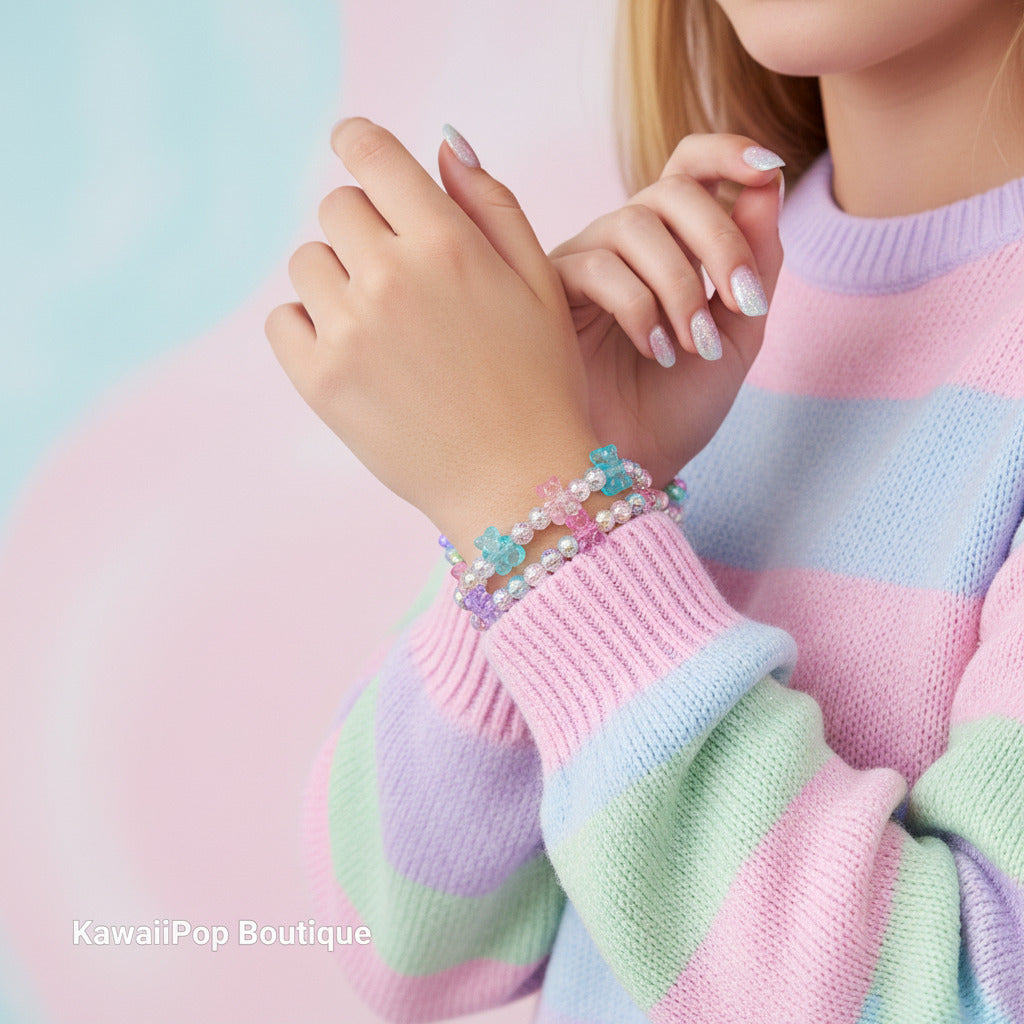 Gummy Bear Beaded Bracelet – Kawaii Jewelry