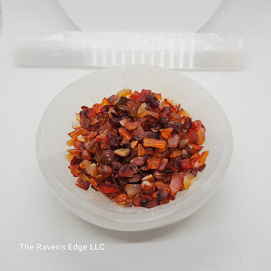 Carnelian Agate Chips 4oz.