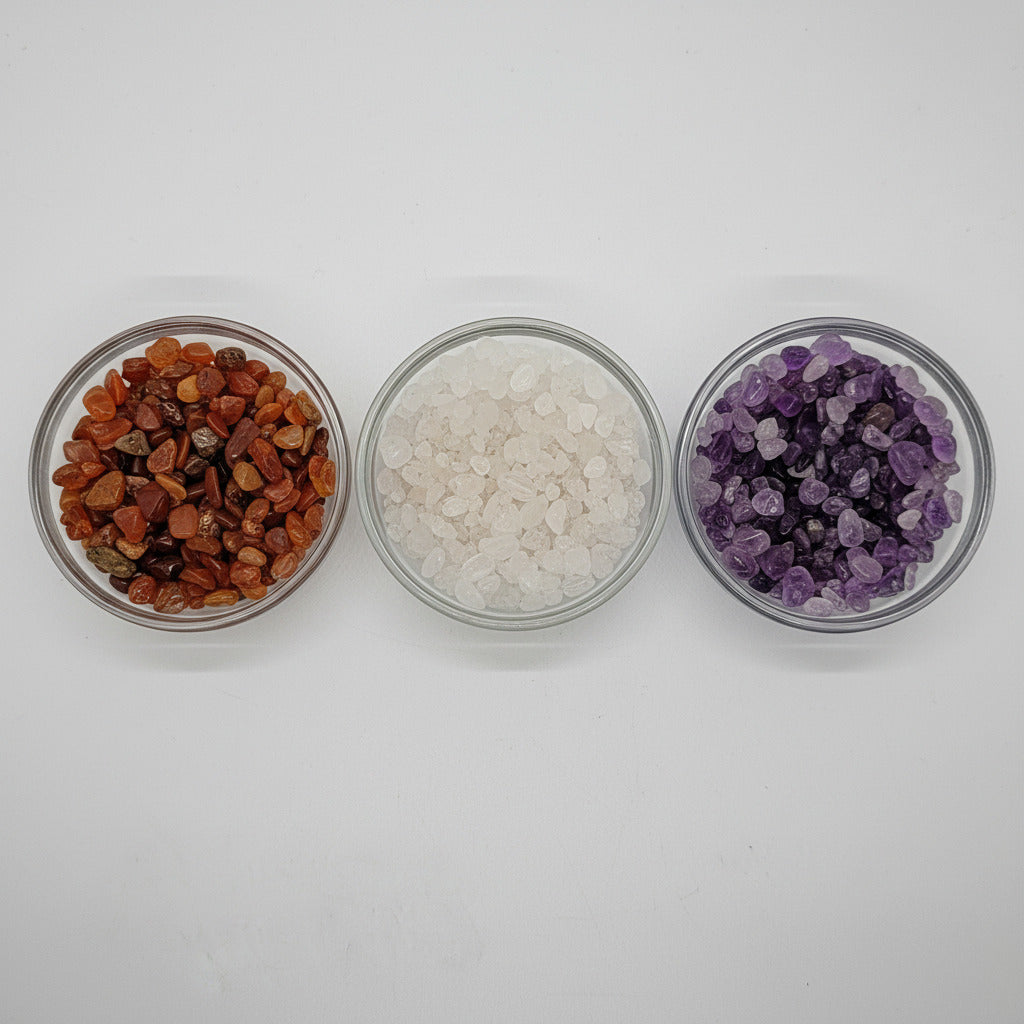 Stone Crystal Chips 2 oz Carnelian Rose Quartz Amethyst