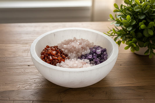 Stone Crystal Chips 2 oz Carnelian Rose Quartz Amethyst