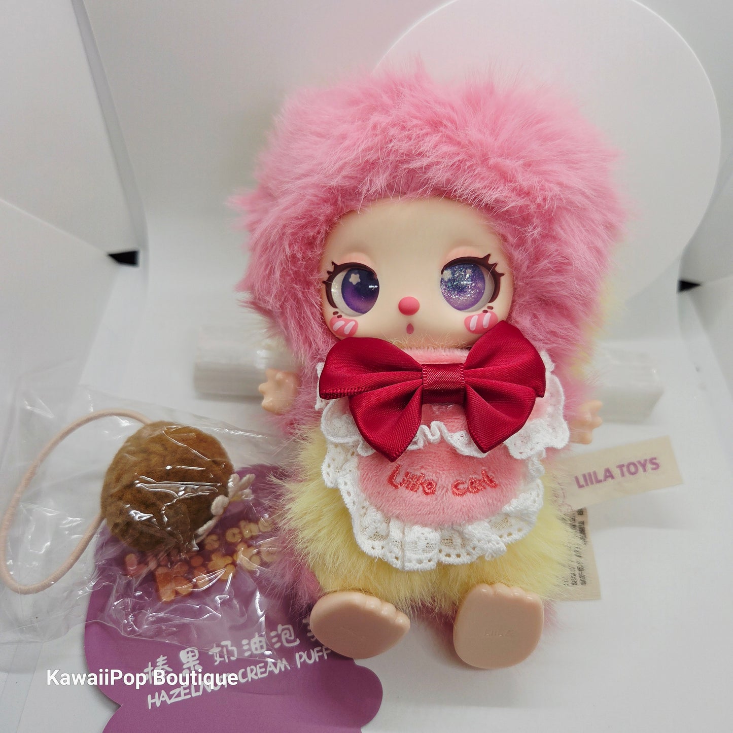 Liila’s Chef Kitten Plush • Confirmed Blind Box Cat Plush Hazelnut Cream Puff • Kawaii Cat Plushie • Cute Collectible Plush Toy (Copy)