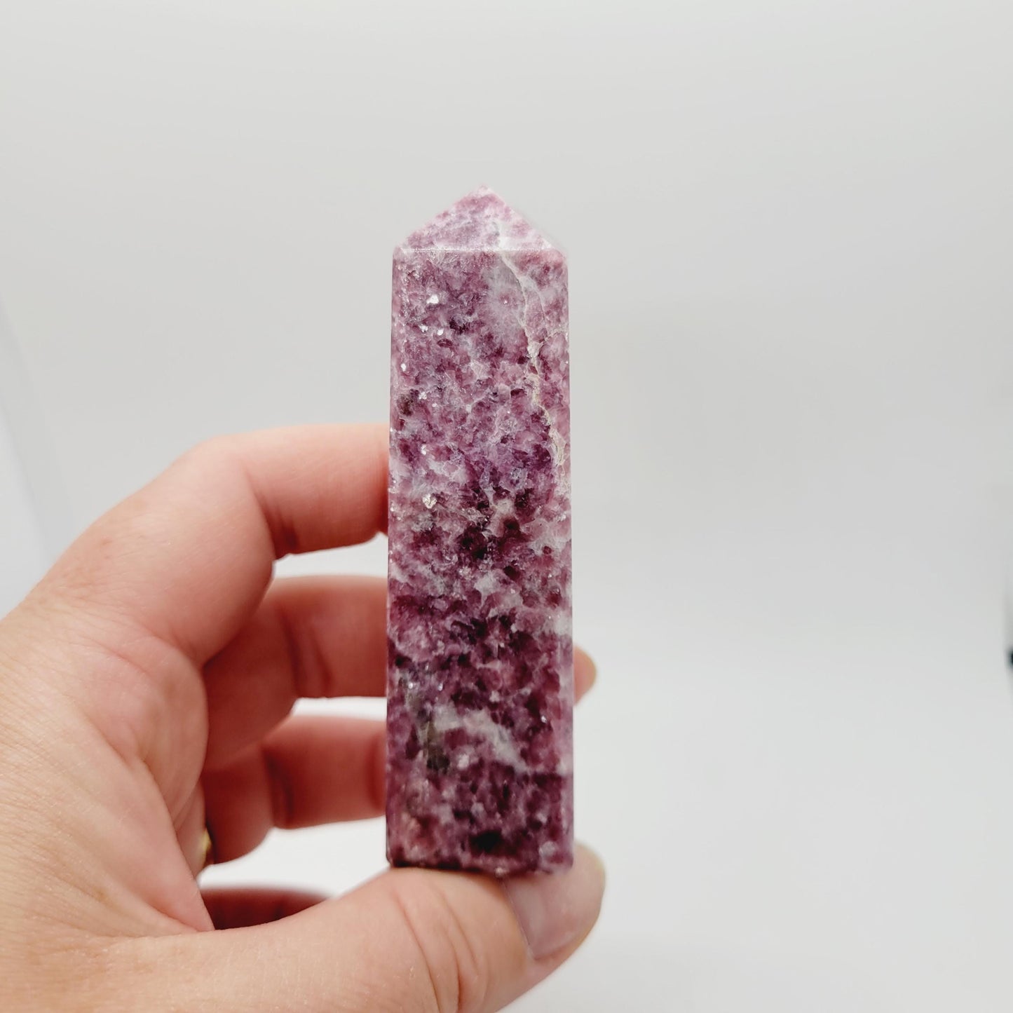 Polished Lepidolite Tower 3-4 in– Calm & Serenity | Crystal Point from India