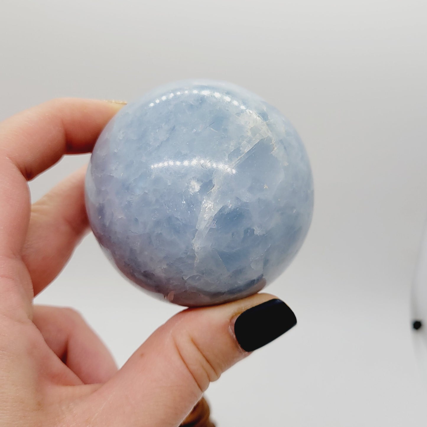 Blue Calcite Sphere – Ihadilalana, Madagascar | Calming, Communication, Healing