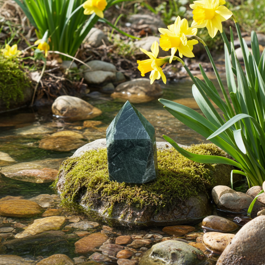 Green Fuchsite Top Polished Part Rough Crystal Points