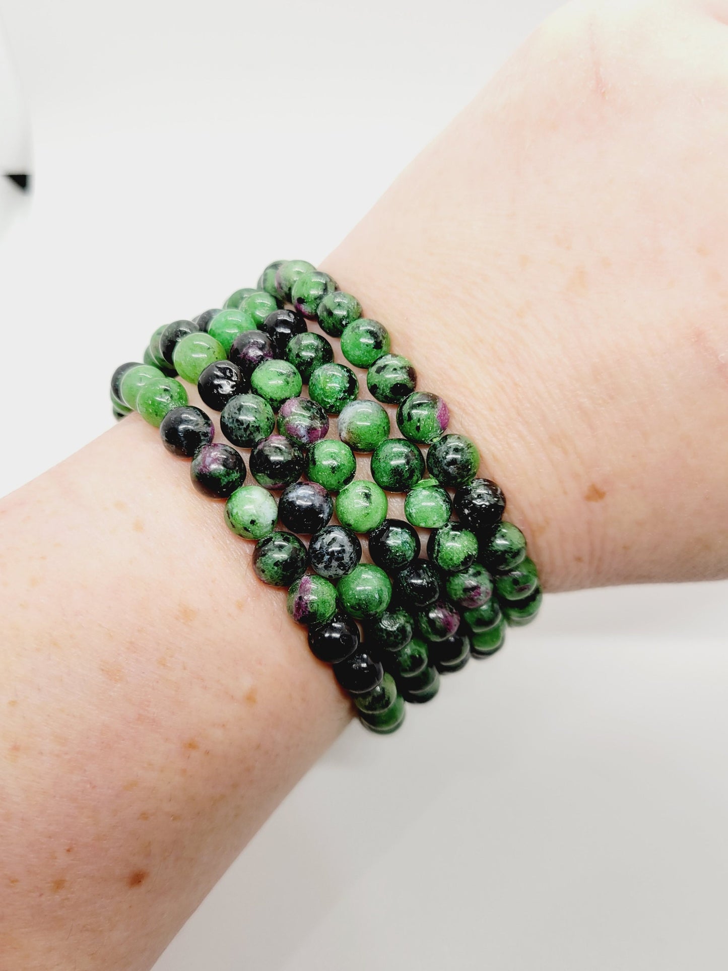 Ruby Zoisite Stone Bracelets Stone Bracelets, Semi-Precious Stone Bracelets, Metaphysical, Reiki, Boho , Healing Stone Bracelet