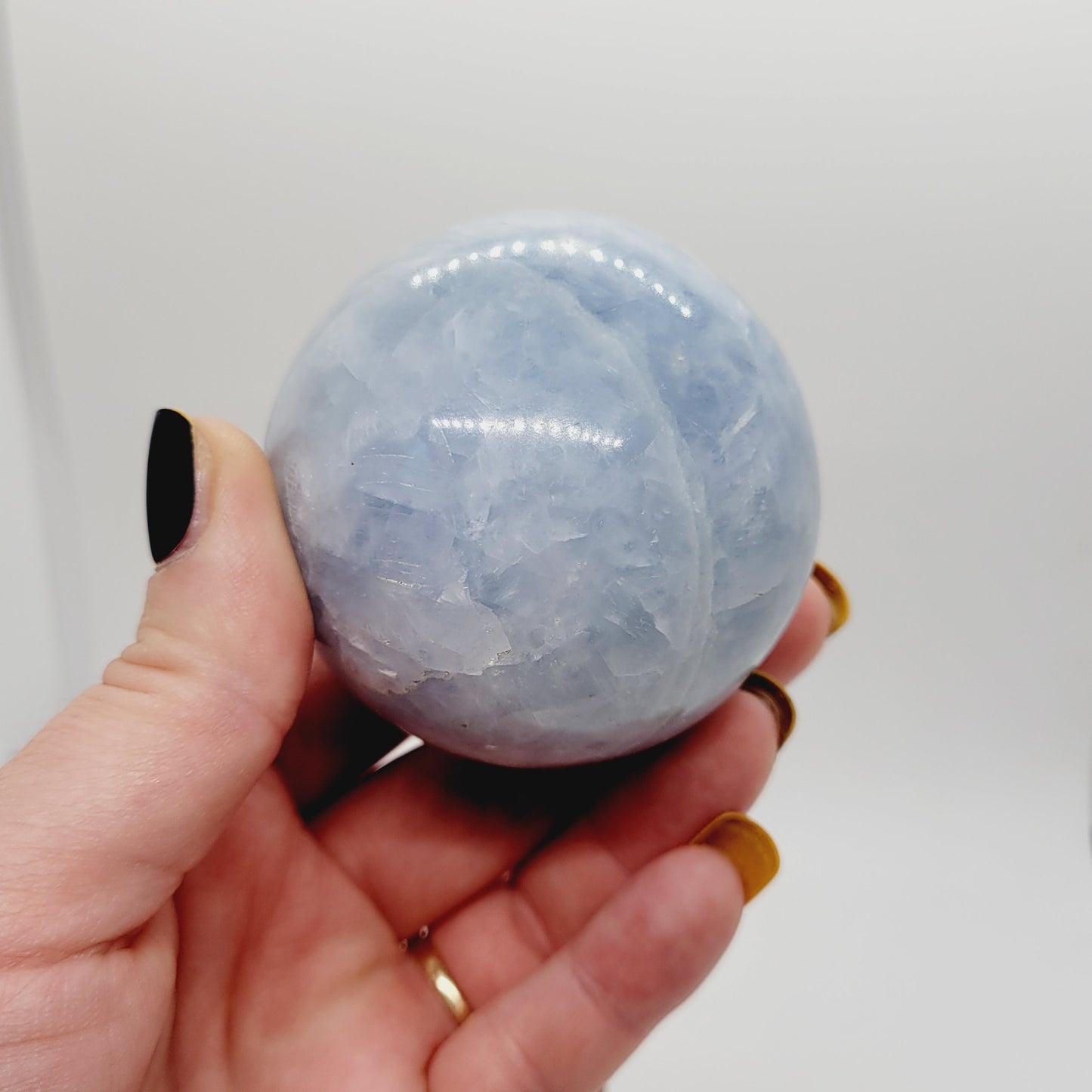 Blue Calcite Sphere – Ihadilalana, Madagascar | Calming, Communication, Healing