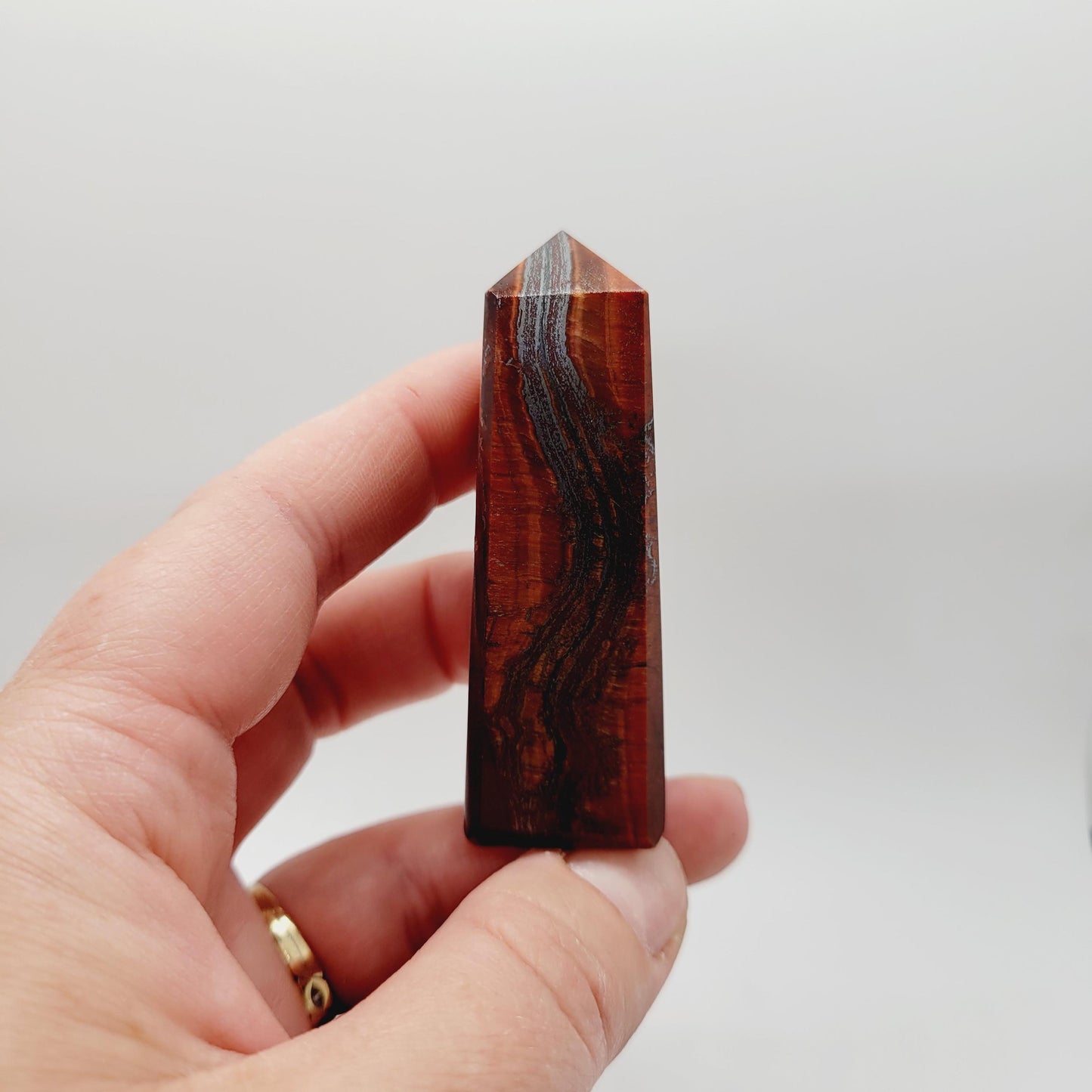 Red Tiger's Eye Tower 2-3in – Courage & Confidence | Polished Point from India