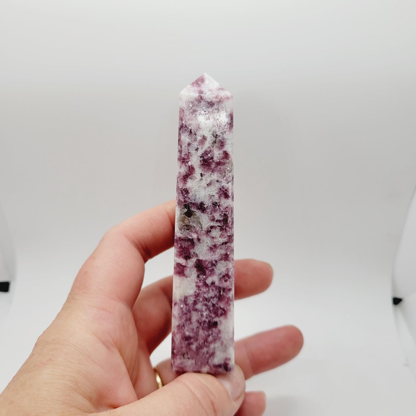 Polished Lepidolite Tower 3-4 in– Calm & Serenity | Crystal Point from India