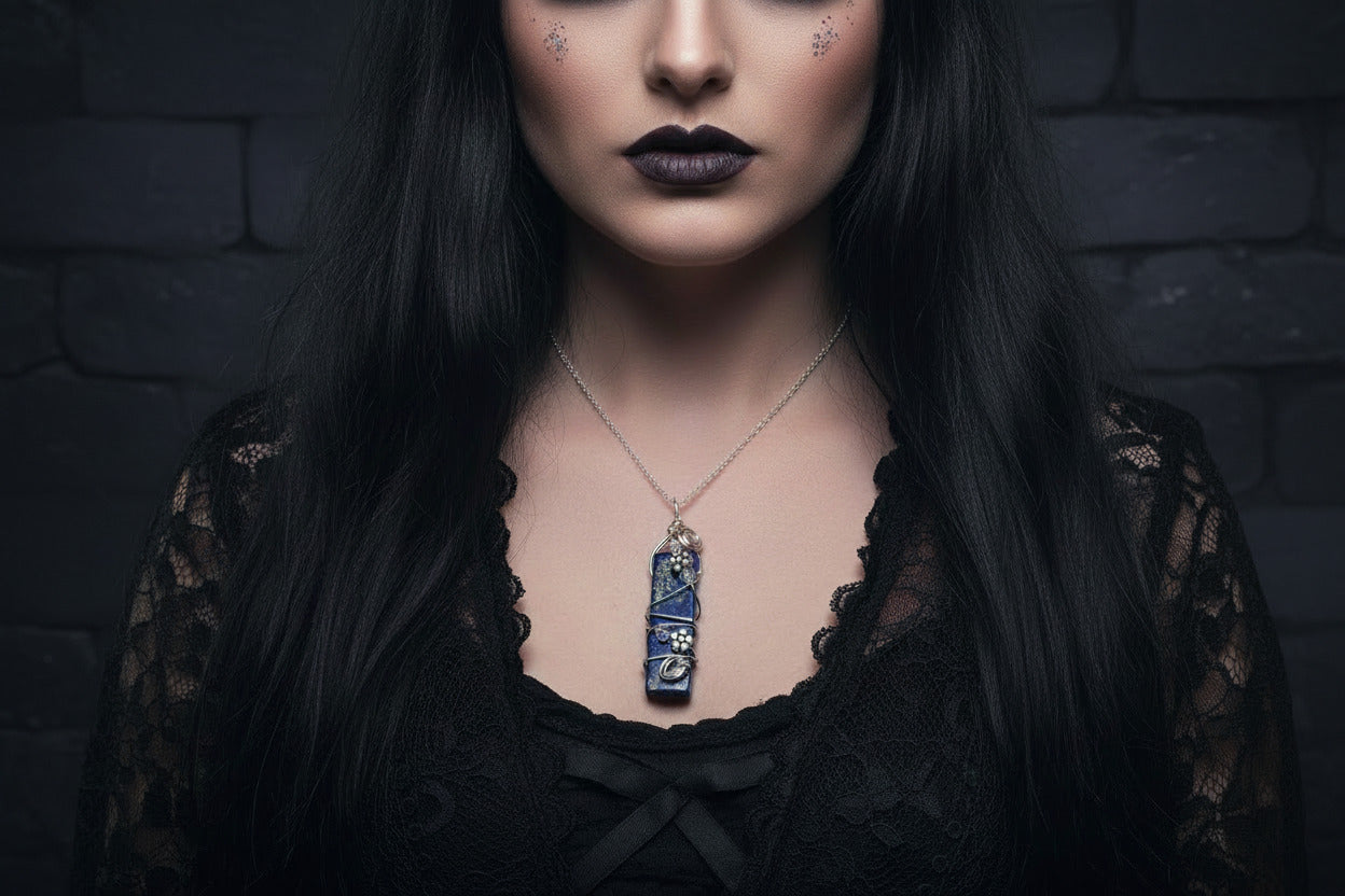 Lapis Lazuli Wire Wrapped Necklace
