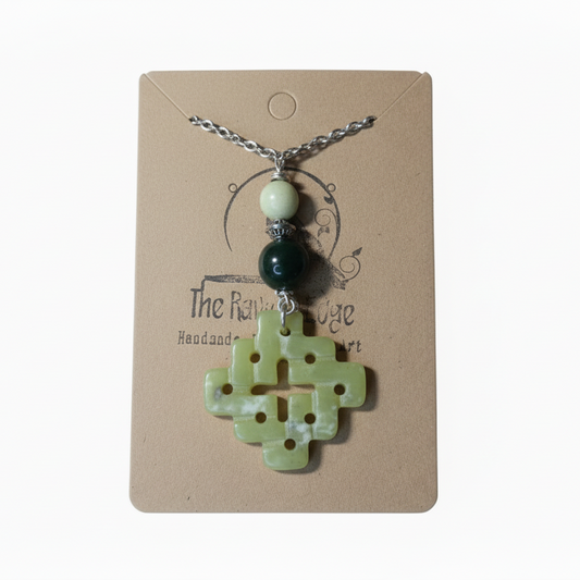 Jade pendant necklace in correct upright orientation